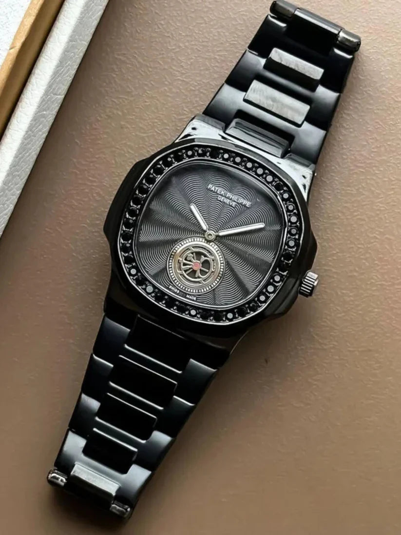 Patek Phillipe Black Diamond Studded Premium Watch